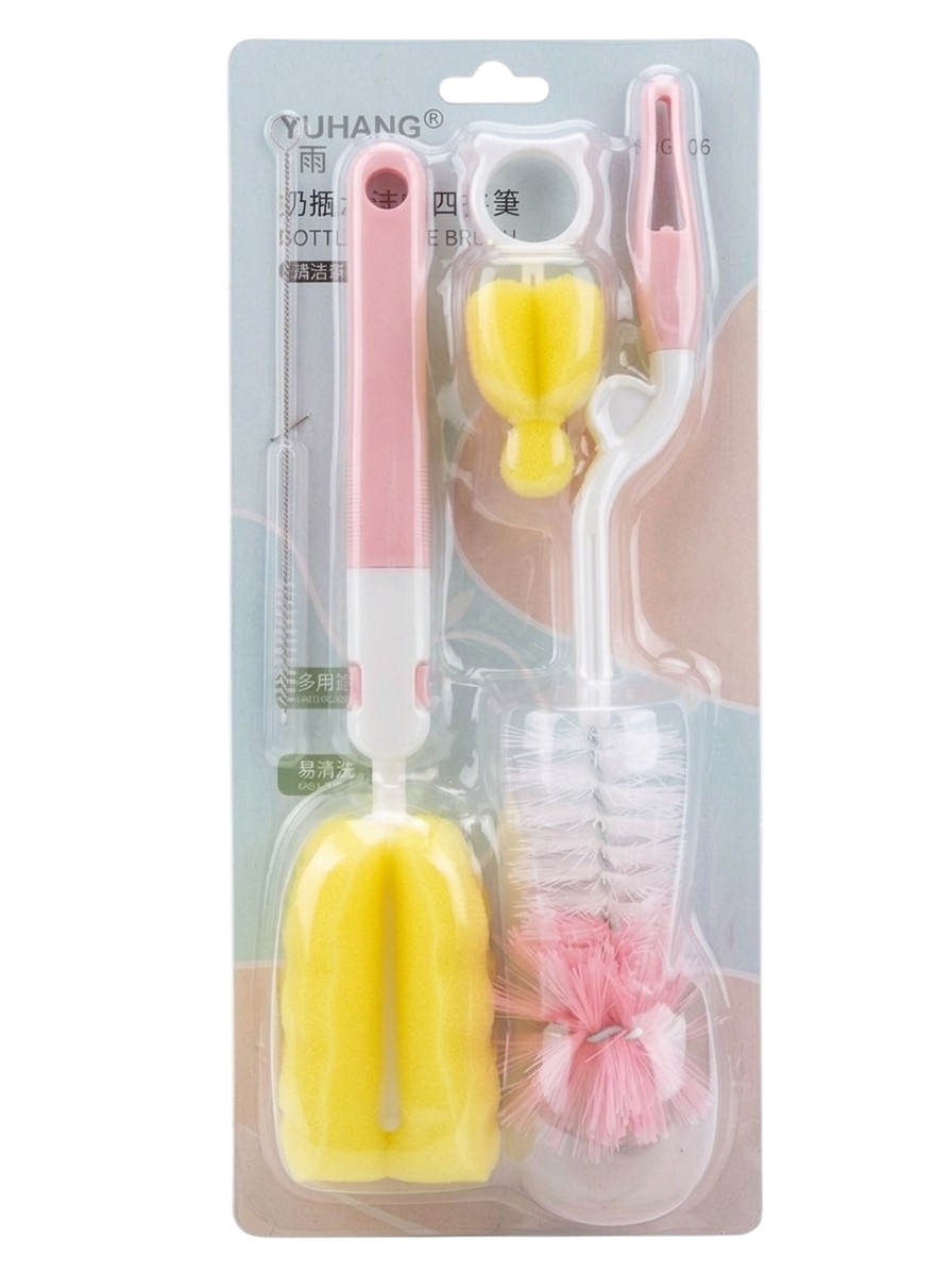 Kit de Limpieza para Biberones y Vasos Entrenadores (Set 4 en 1)