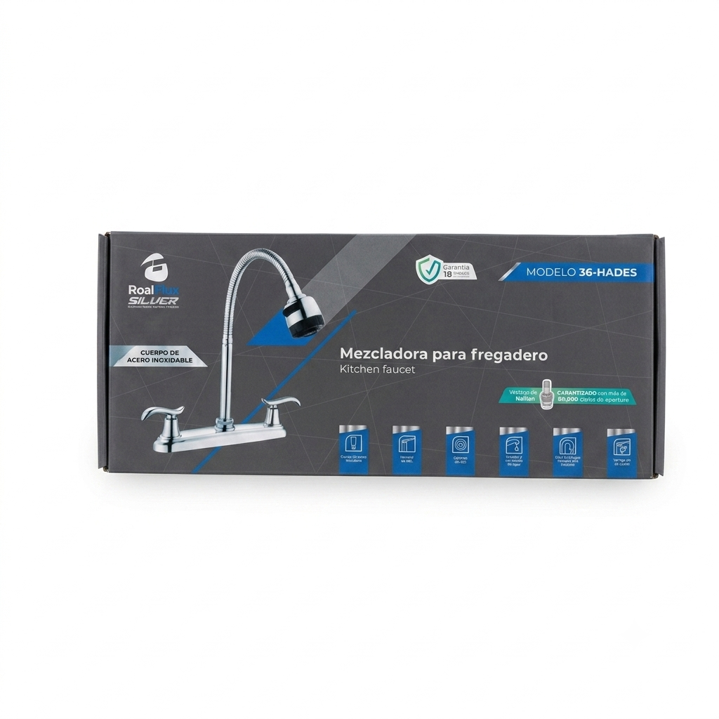 Mezcladora Flexible Para Fregadero De Acero Inoxidable (Nueva)