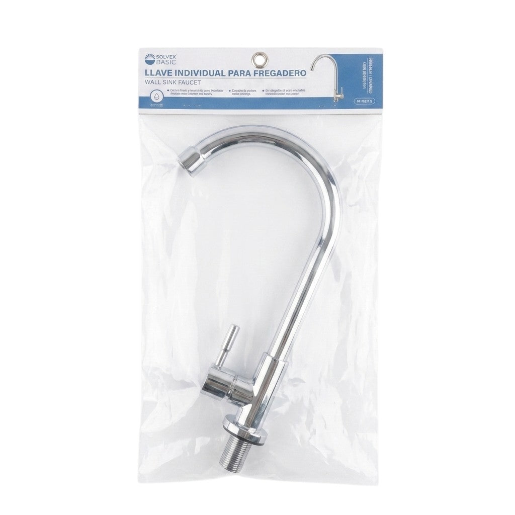 Llave Mezcladora Individual Para Fregadero - Nueva y Cromada