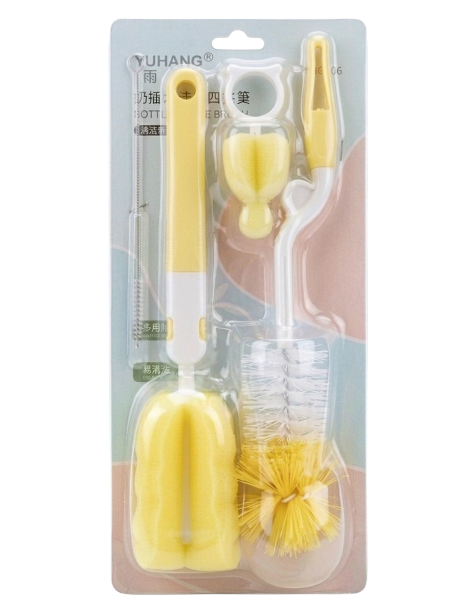 Kit de Limpieza para Biberones y Vasos Entrenadores (Set 4 en 1)