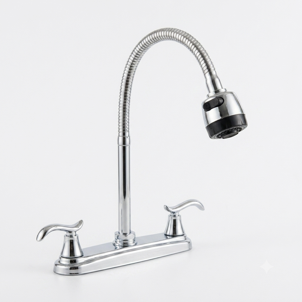 Mezcladora Flexible Para Fregadero De Acero Inoxidable (Nueva)