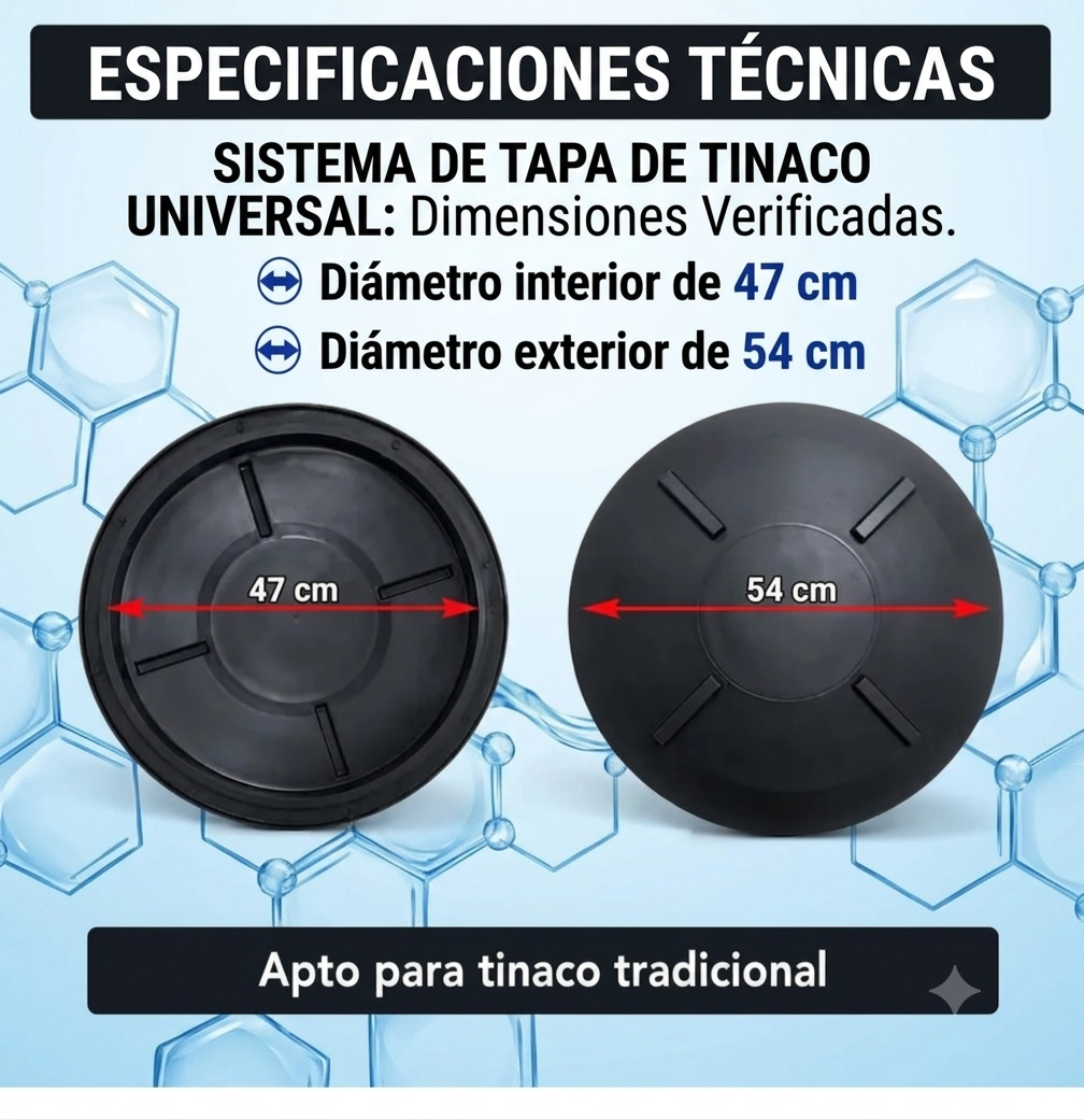 Tapa para Tinaco Universal Estándar (47 cm) – ¡Nueva!