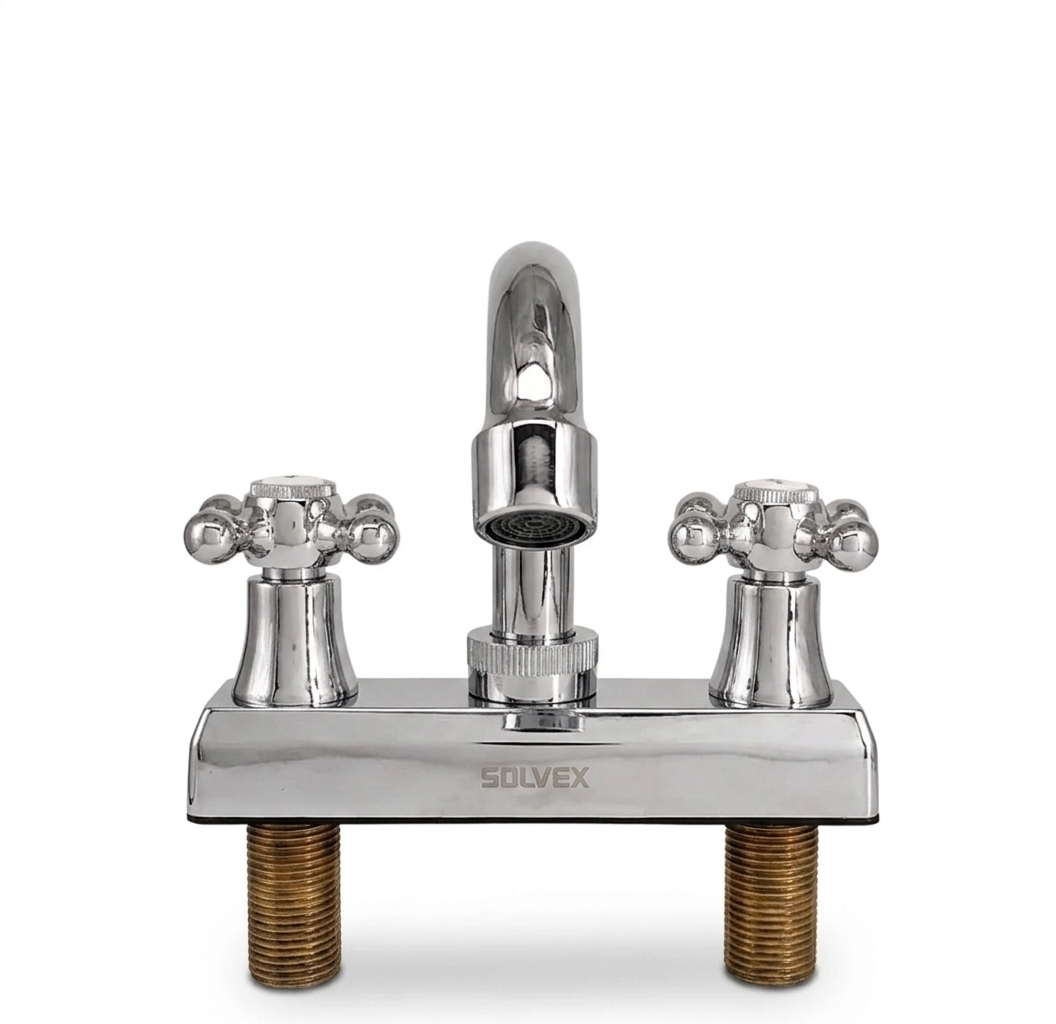 Mezcladora para Lavabo 4" SOLVEX (Cromo) – ¡Nueva!