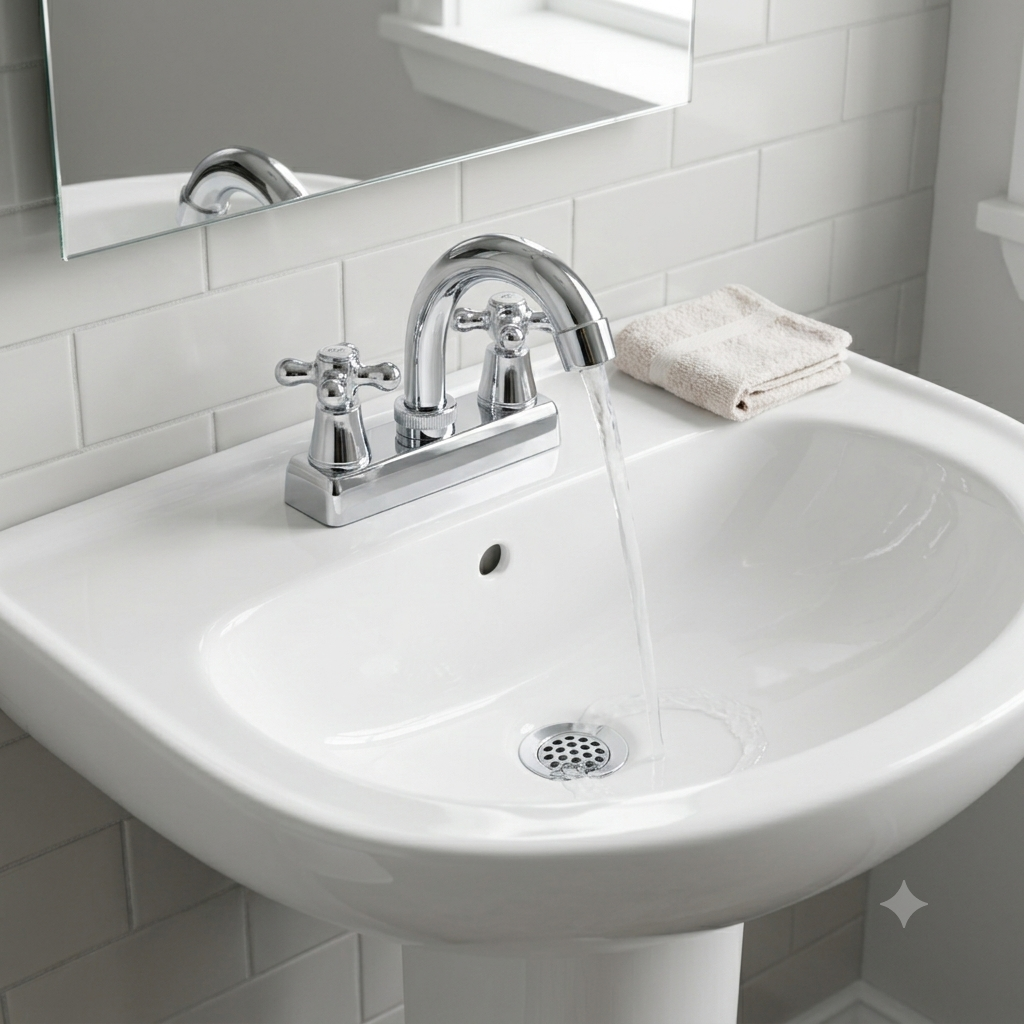 Mezcladora para Lavabo 4" SOLVEX (Cromo) – ¡Nueva!