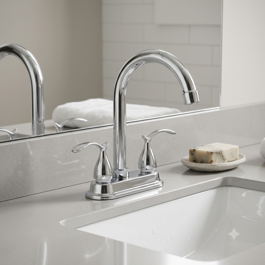 Mezcladora Para Lavabo 4" SOFO (Nueva en Caja)