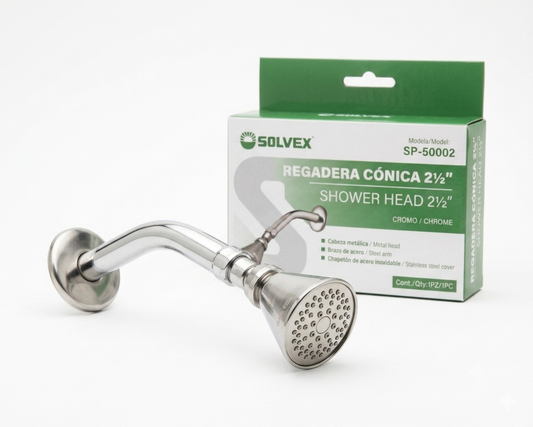 Regadera Cónica Solvex 2½" (Nueva en caja)