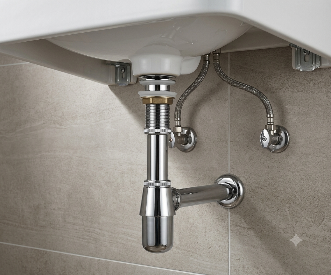 Céspol Metálico De Bote Para Lavabo Y Ovalín (Nuevo)