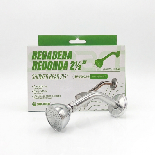 Regadera Redonda de Acero Inoxidable 2 ½" (NUEVA)