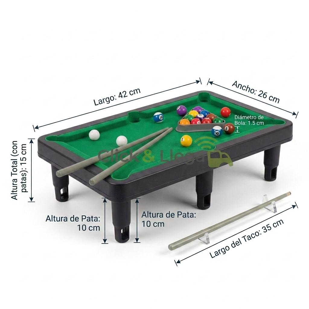 Mini Mesa De Billar Pool Juguete Portátil Infantil