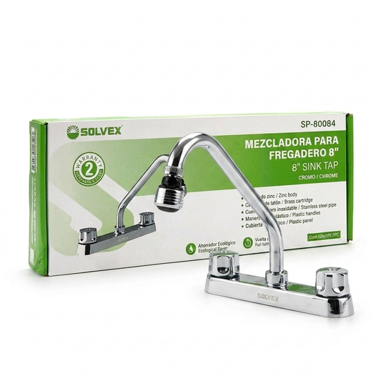 Llave Mezcladora Para Fregadero 8" Solvex ¡Nueva!