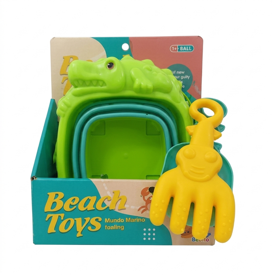 Set de Juguetes de Playa y Alberca Cocodrilo con Moldes y Accesorios