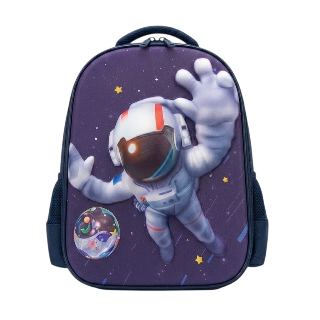 Mochila Escolar Infantil 3D Astronauta Galáctico – Económica, Resistente y Espaciosa
