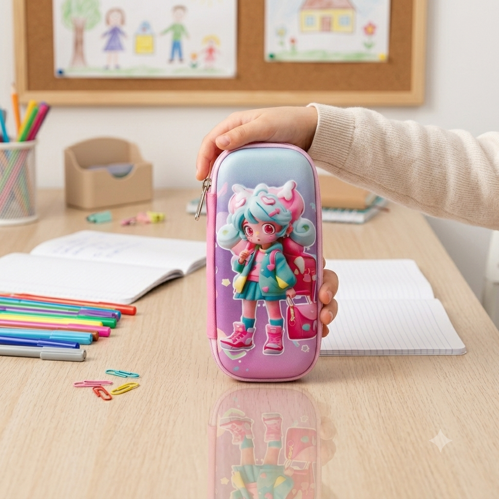 Estuches Lapiceras Escolares 3D con Cierre para Niños y Niñas - Diseños Divertidos
