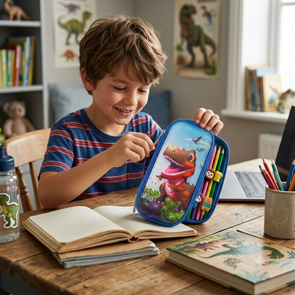Estuches Lapiceras Escolares 3D con Cierre para Niños y Niñas - Diseños Divertidos
