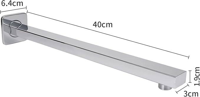 SOLVEX Brazo y Chapetón para Regadera de Acero Inoxidable, 40cm, SP-51035-2