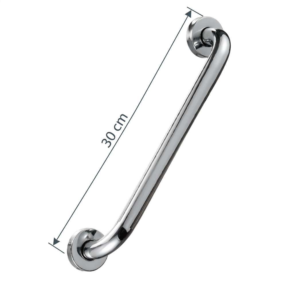 Barra de Seguridad para Baño Acero Inoxidable (30 cm) - Soporta 150 kg