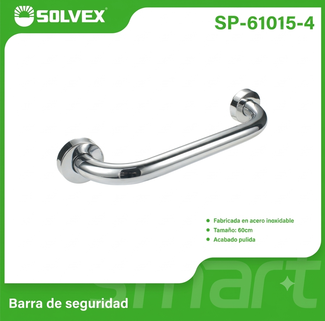 Barra de Seguridad para Baño Acero Inoxidable (30 cm) - Soporta 150 kg