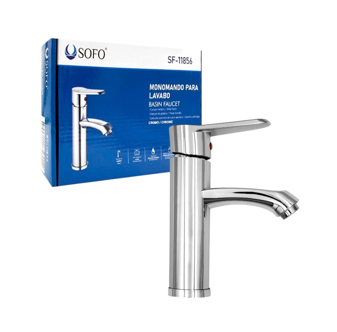 Juego Monomando para Lavabo Sofo Cromo - Alta Calidad