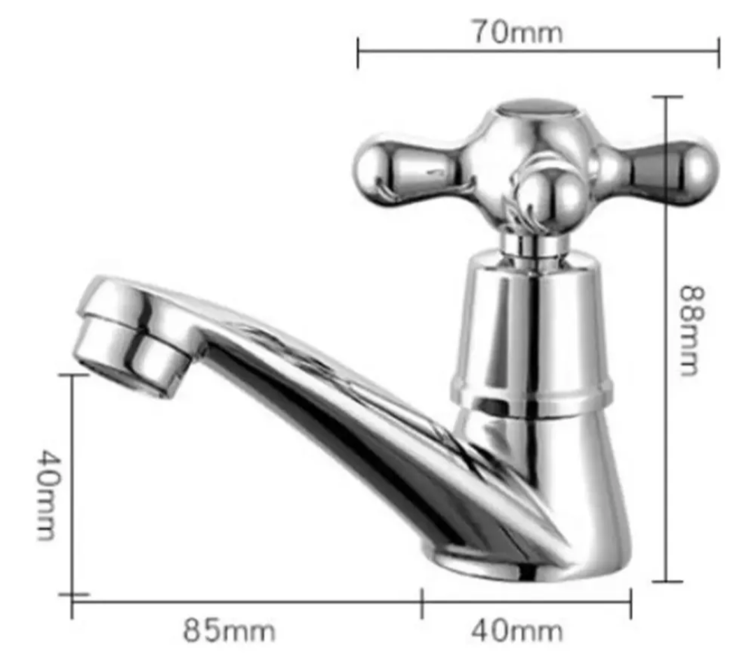 Llave Individual para Lavabo Solvex Basic - Nueva y Cromada
