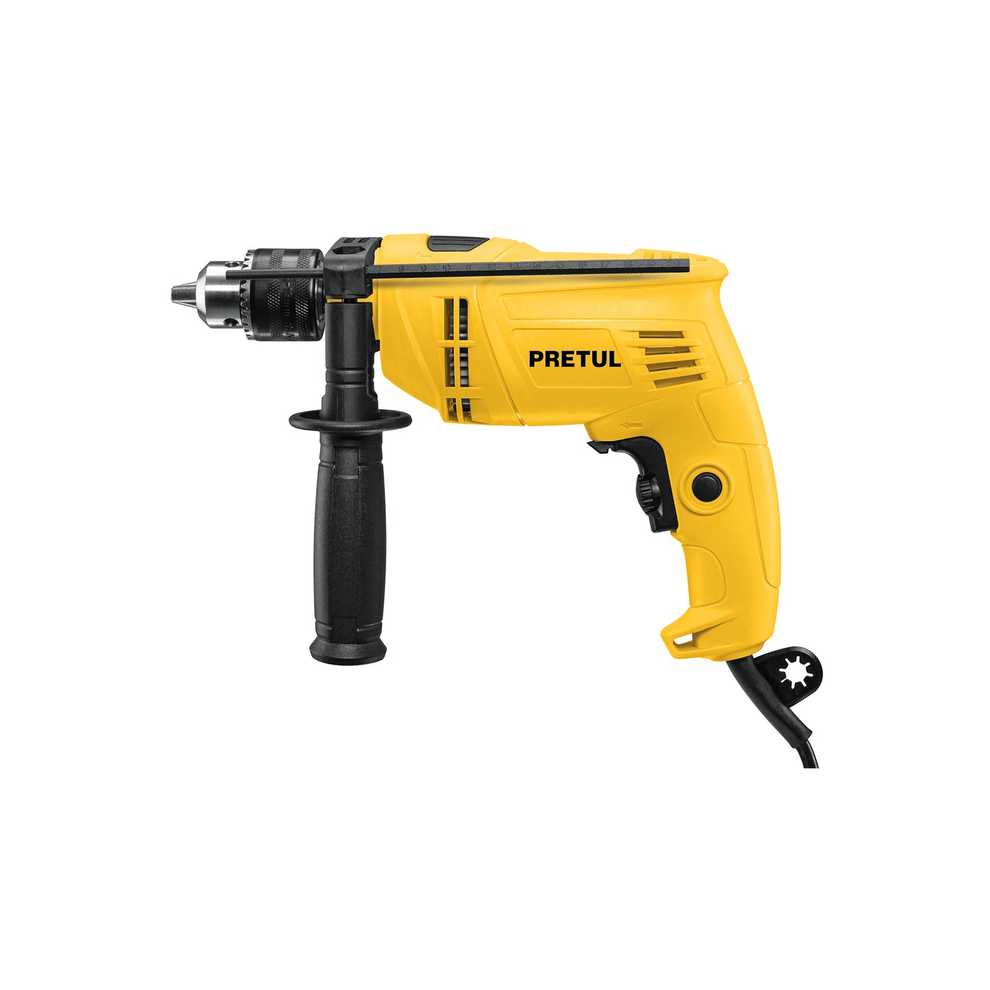 Rotomartillo / Taladro Profesional 1/2" Pretul con Velocidad Variable y Reversible