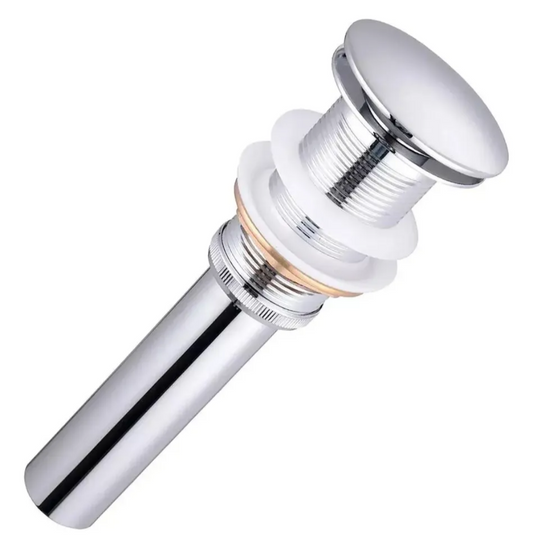 Contra Universal Para Lavabo Tipo Push - Cromo Brillante Sin Rebosadero