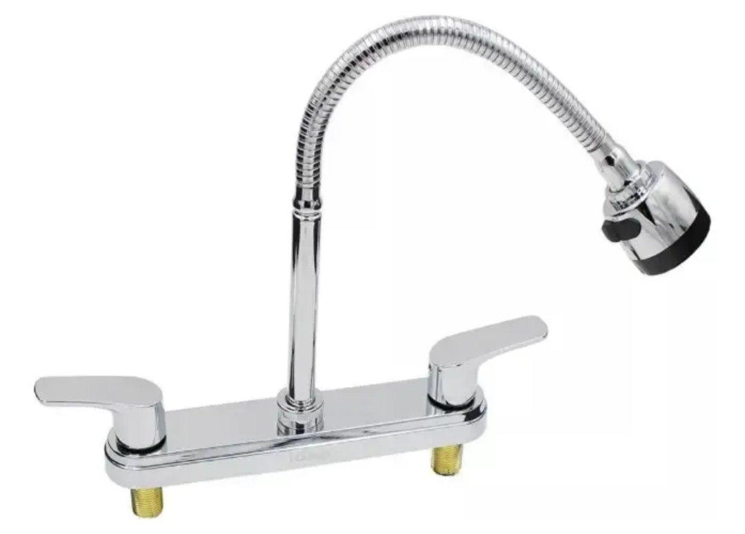 Mezcladora Para Fregadero Flexible Cromada Nueva Maxims