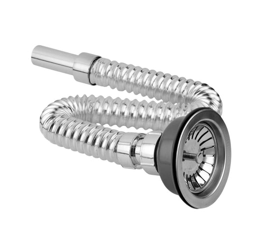 Céspol Flexible con Contra Canasta de PVC Cromado