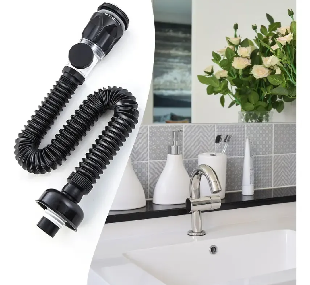 Contra para Lavabo con Tapon de Moneda y Céspol Flexible - Sifón – ¡Nueva!