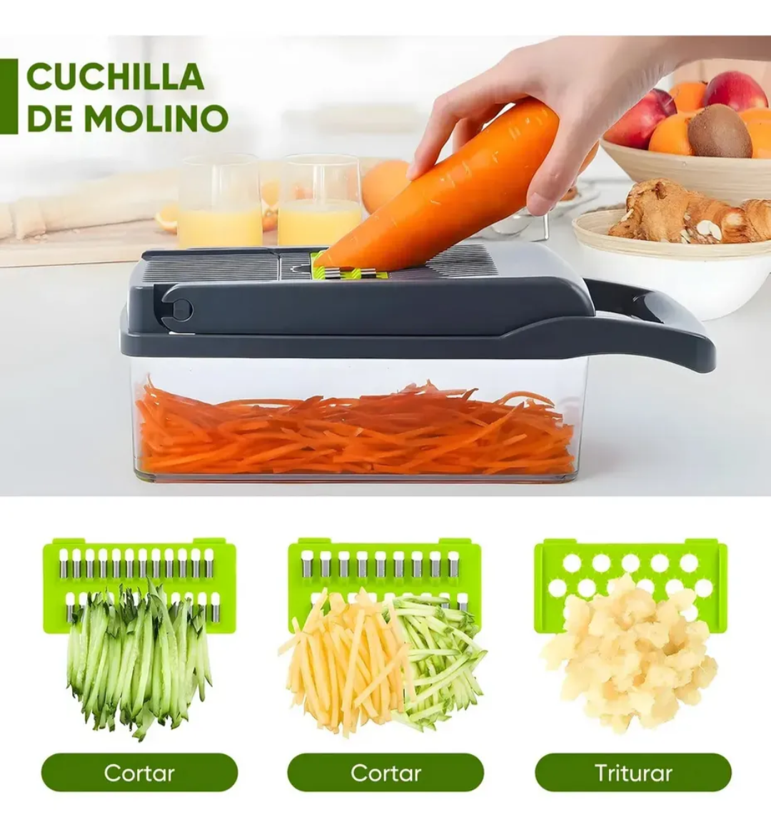 Cortador y Picador de Verduras Multifuncional 11 en 1