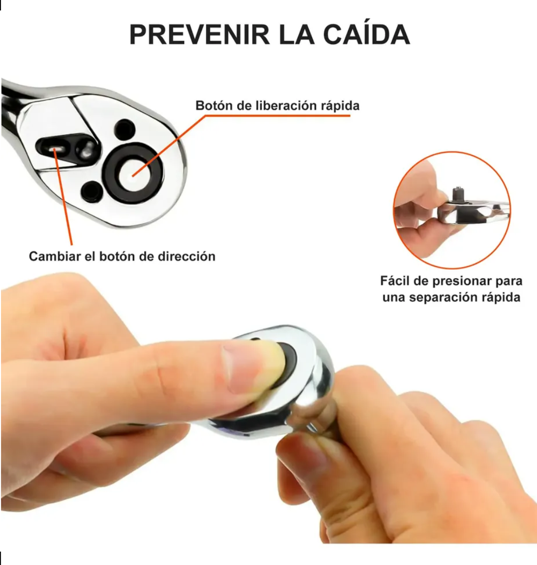Set de Herramientas y Dados Multiusos de 40+ Piezas en Estuche Rojo