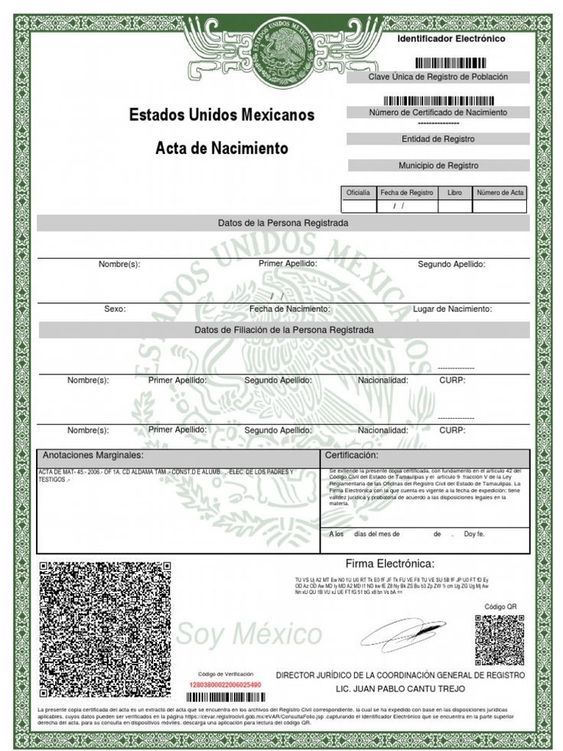 Actas de Nacimiento, Matrimonio, Divorcio, Defunción Originales, Verificables